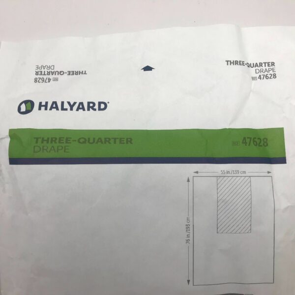 HALYARD 47628 ThreeQuarter Drape, AAMI Level 4, 55in x 76in GB TECH USA
