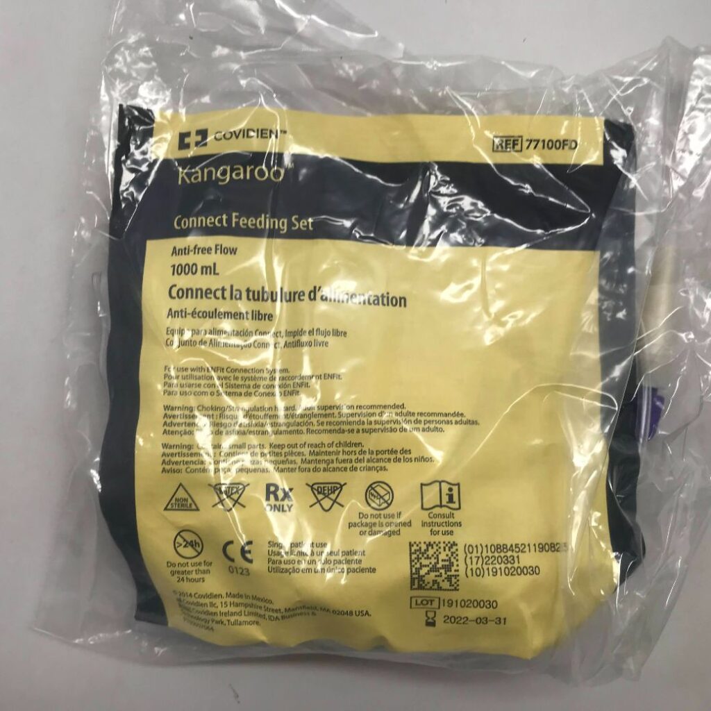 COVIDIEN 77100FD Kangaroo Connect Feeding Set, AntiFree Flow, 1000mL