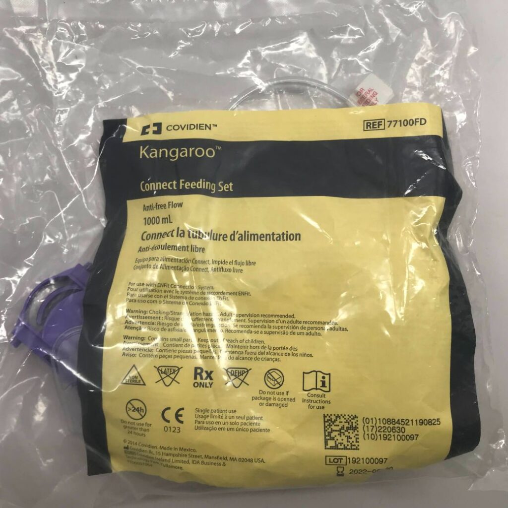 COVIDIEN 77100FD Kangaroo Connect Feeding Set, AntiFree Flow, 1000mL