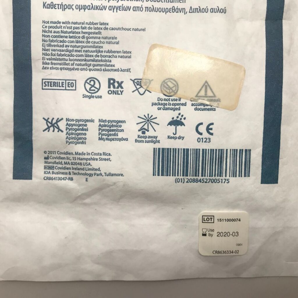 COVIDIEN 8888160531 Argyle Polyurethane Umbilical Vessel Catheter, Dual