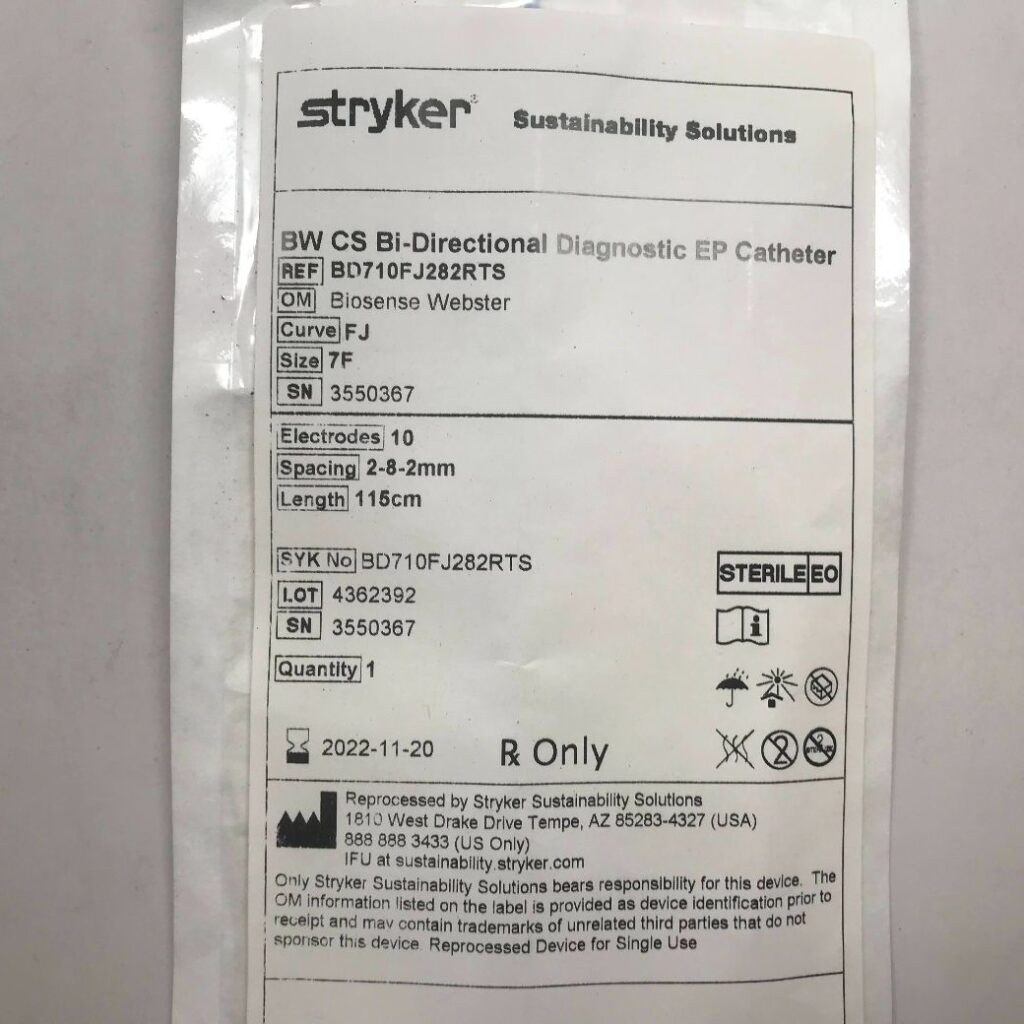 BIOSENSE WEBSTER BD710FJ282RTS (36D5JR) BiDirectional Diagnostic EP