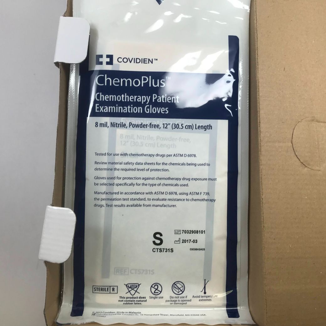 COVIDIEN CTS731S Chemoplus Chemotherapy Patient Examination Gloves