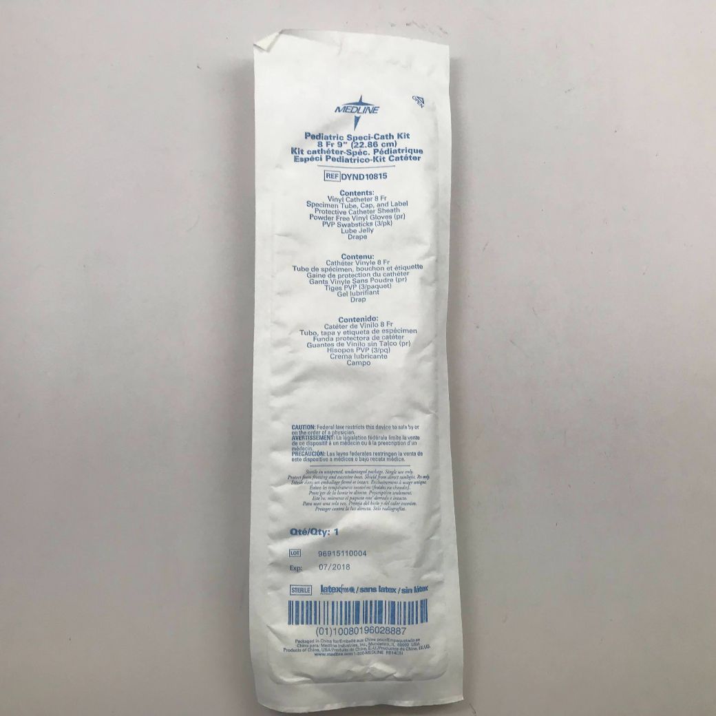 MEDLINE DYND10815 Pediatric SpeciCath Kit, Vinyl Catheter, Specimen