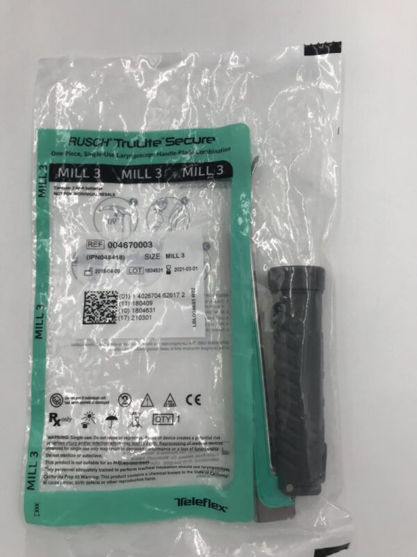 TELEFLEX 004670003 Rusch TruLite Secure OnePiece, SingleUse