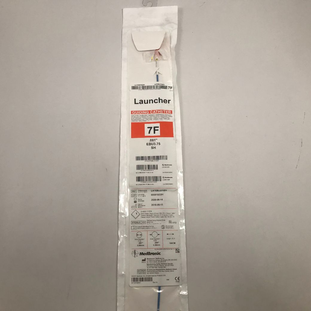 MEDTRONIC LA7EBU375SH Launcher Guiding Catheter, 7F, .081″, EBU3.75 SH