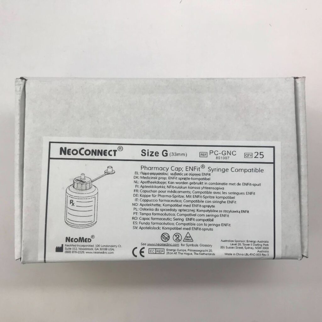 NEOMED PCGNC NeoConnect Pharmacy Cap; ENFit Syringe Compatible, Size G
