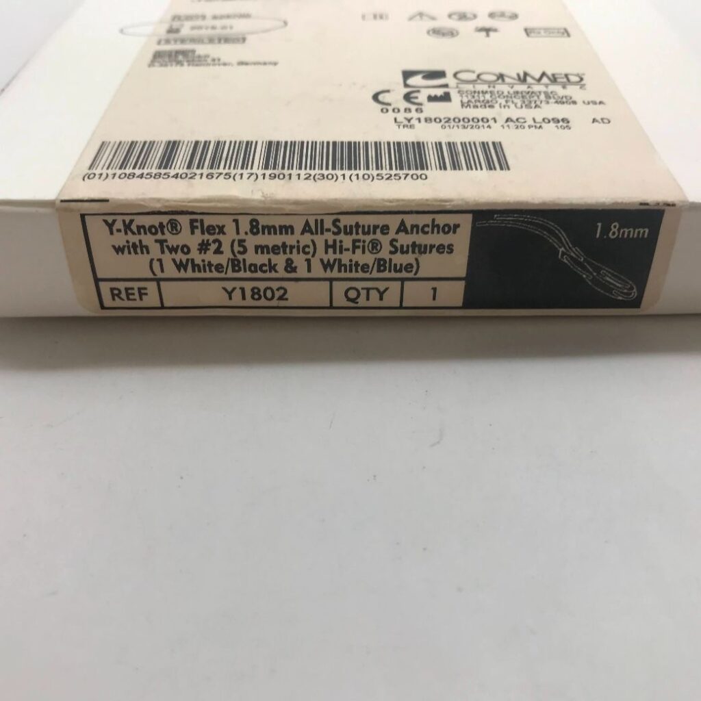 CONMED Y1802 YKnot Flex, 1.8mm AllSuture Anchor With Two 2 HiFi