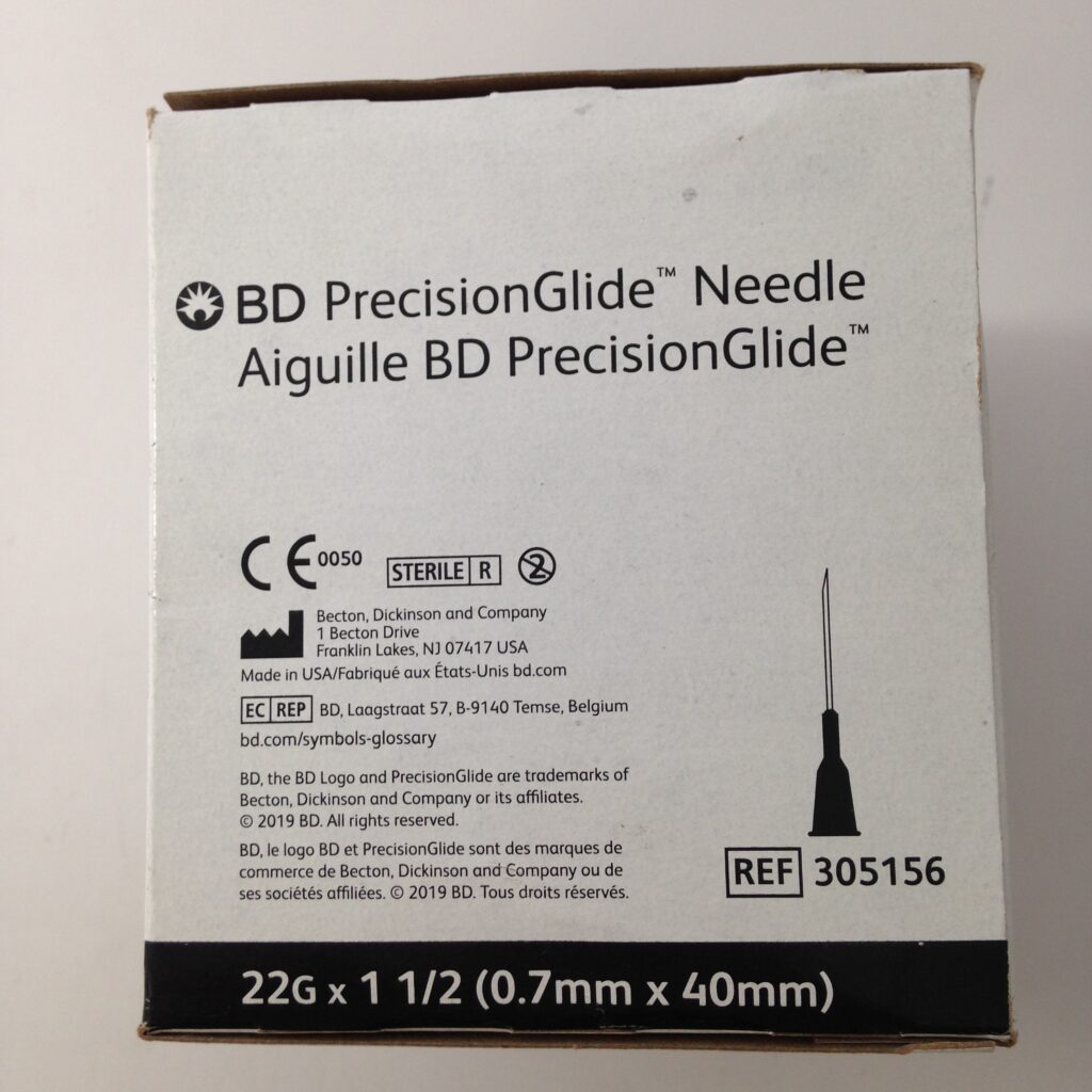 BD, 305156 BD PrecisionGlide Needle, Aiguille BD PrecisionGlide, (100 ...