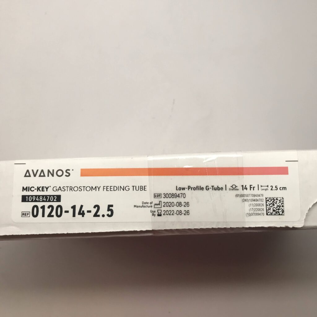 Avanos MICKEY Gastrostomy Feeding Tube Low Profile GTube D=14Fr L=2
