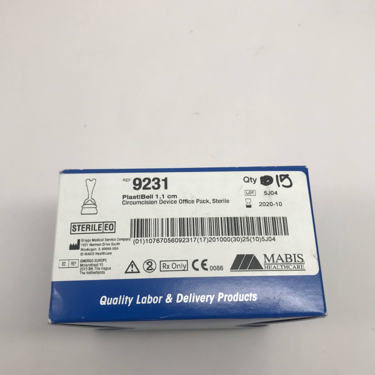 Briggs Medical 9231 Mabis Plastibell 1.1cm Circumcision Device Office