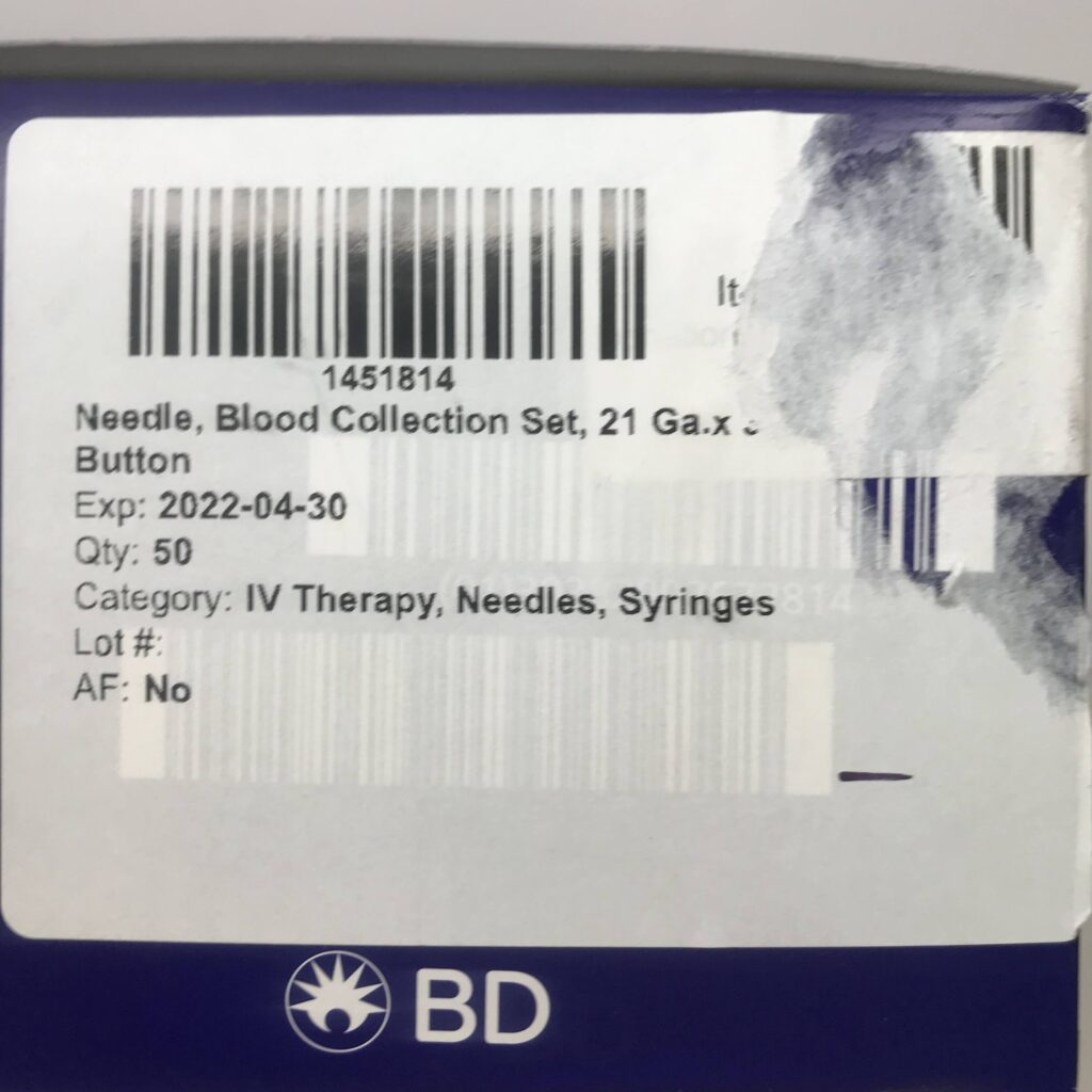 BD Vacutainer 367281 Safety-Lok Blood Collection Set 21G x 3/4in x 12in ...