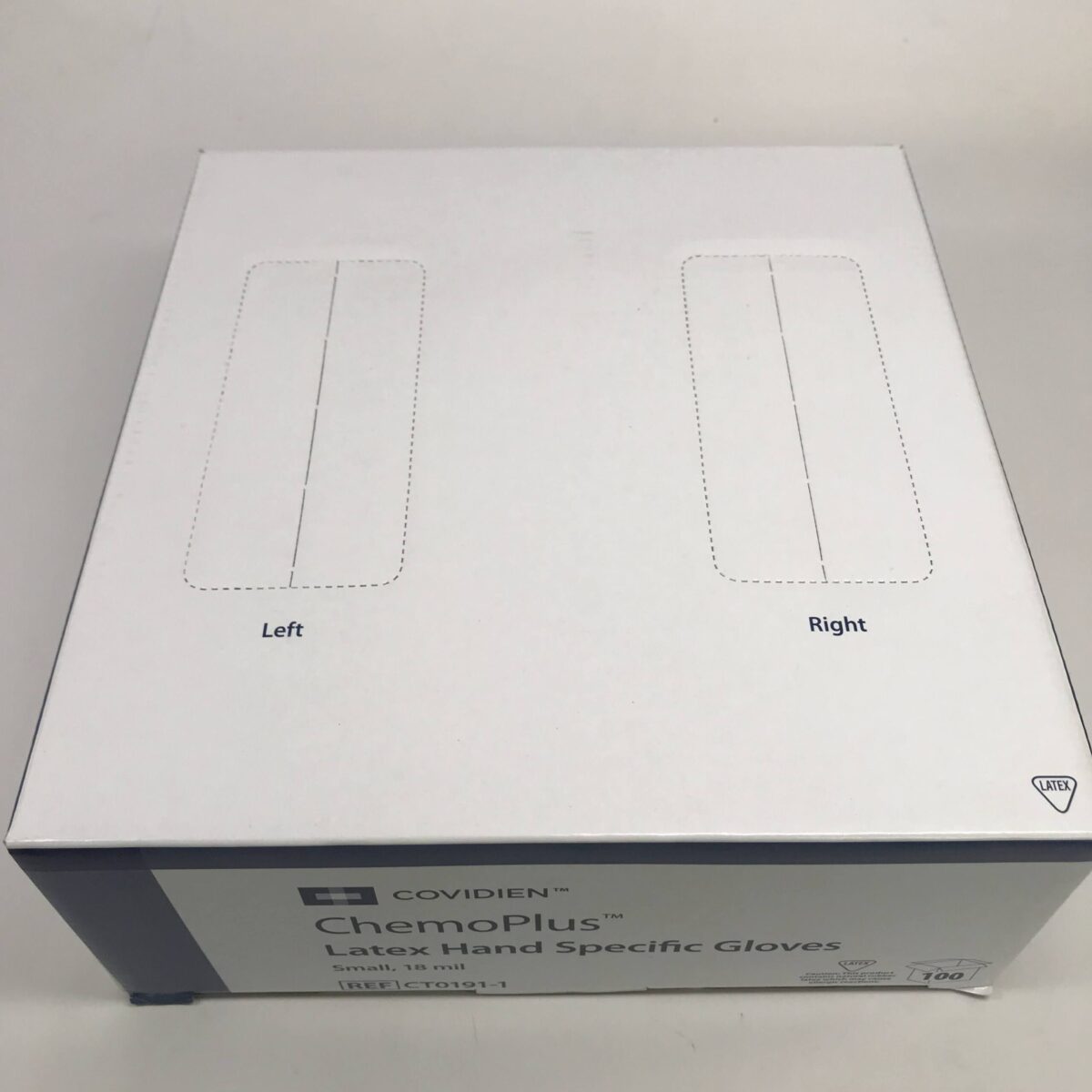 COVIDIEN CT01911 ChemoPlus Latex Hand Specific Gloves, Small 18 mil