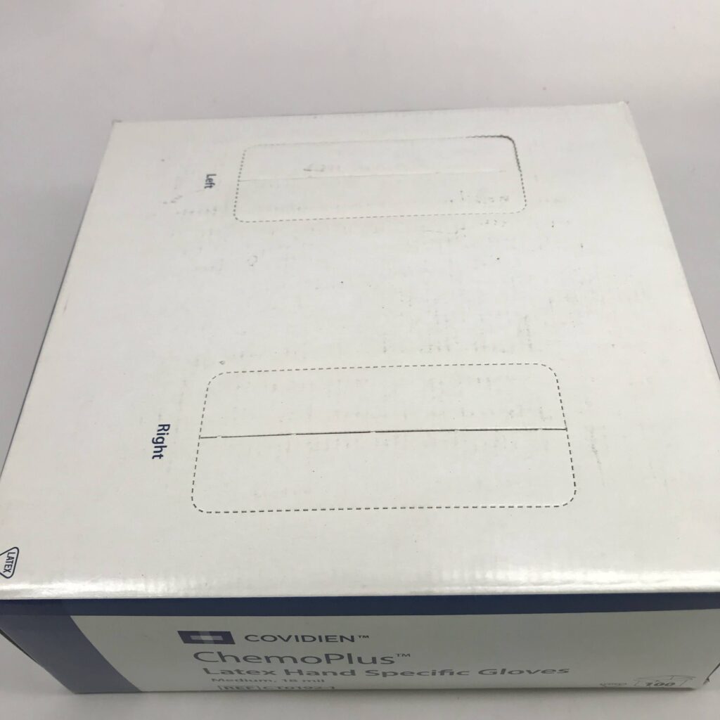 Covidien CT01921 ChemoPlus Latex Hand Specific Gloves, Medium, 18mil