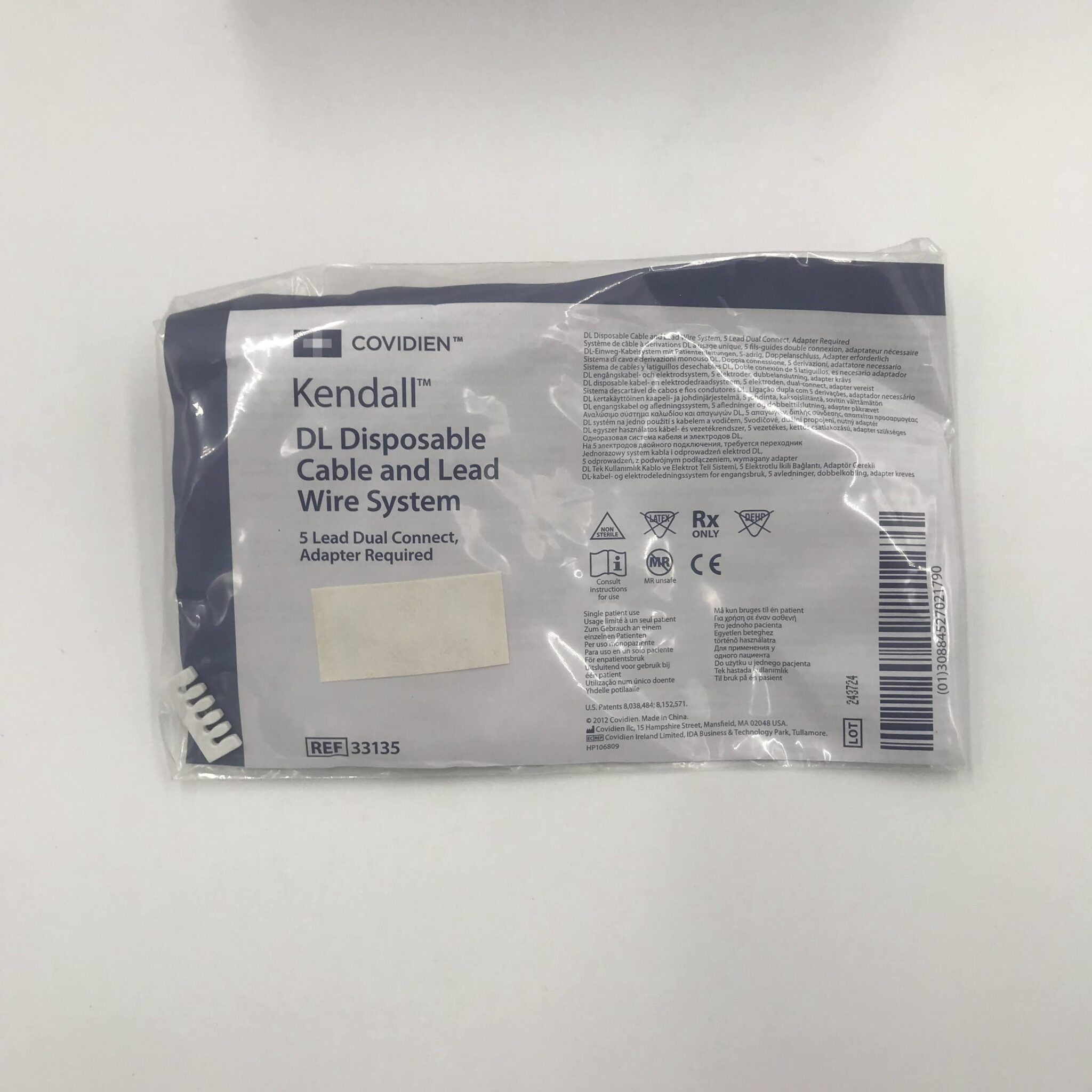 Covidien 33135 Kendall DL Disposable Cable and Lead Wire System (5/Bx