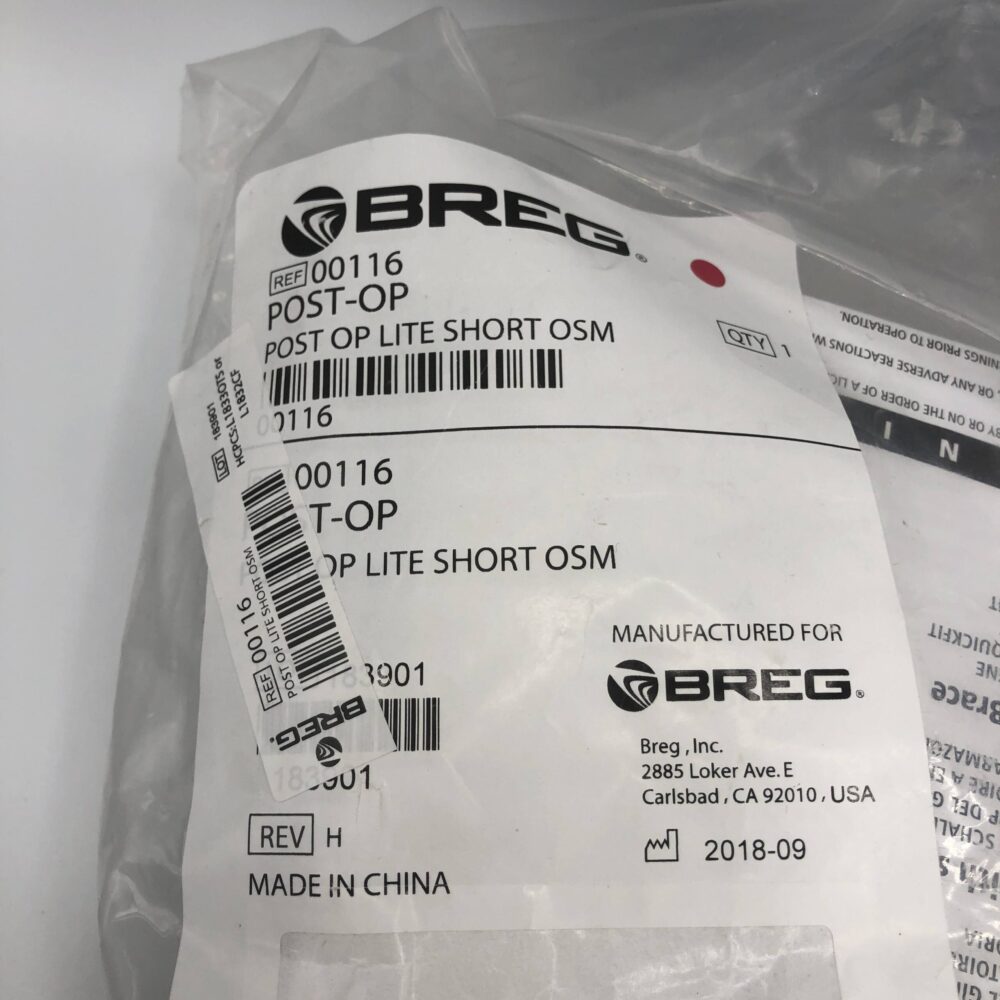 Breg 00116 Post OP Knee Brace - GB TECH USA