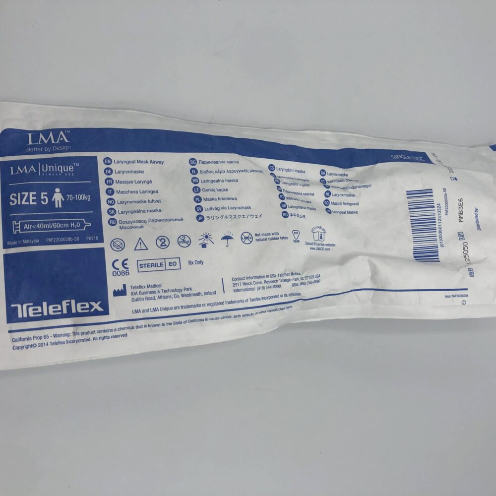 TeleFlex 125050 LMA Laryngeal Mask Airway 5 (x) GB TECH USA
