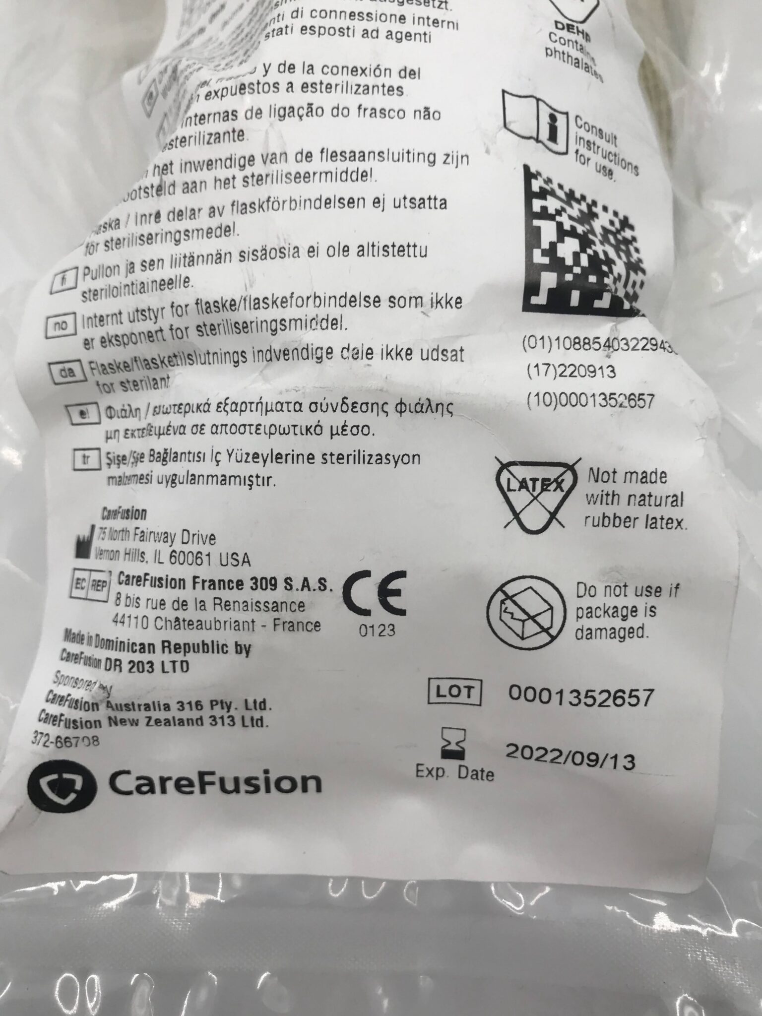 CareFusion 50-7205B PleurX Vacuum Bottle 500ml (x) - GB TECH USA