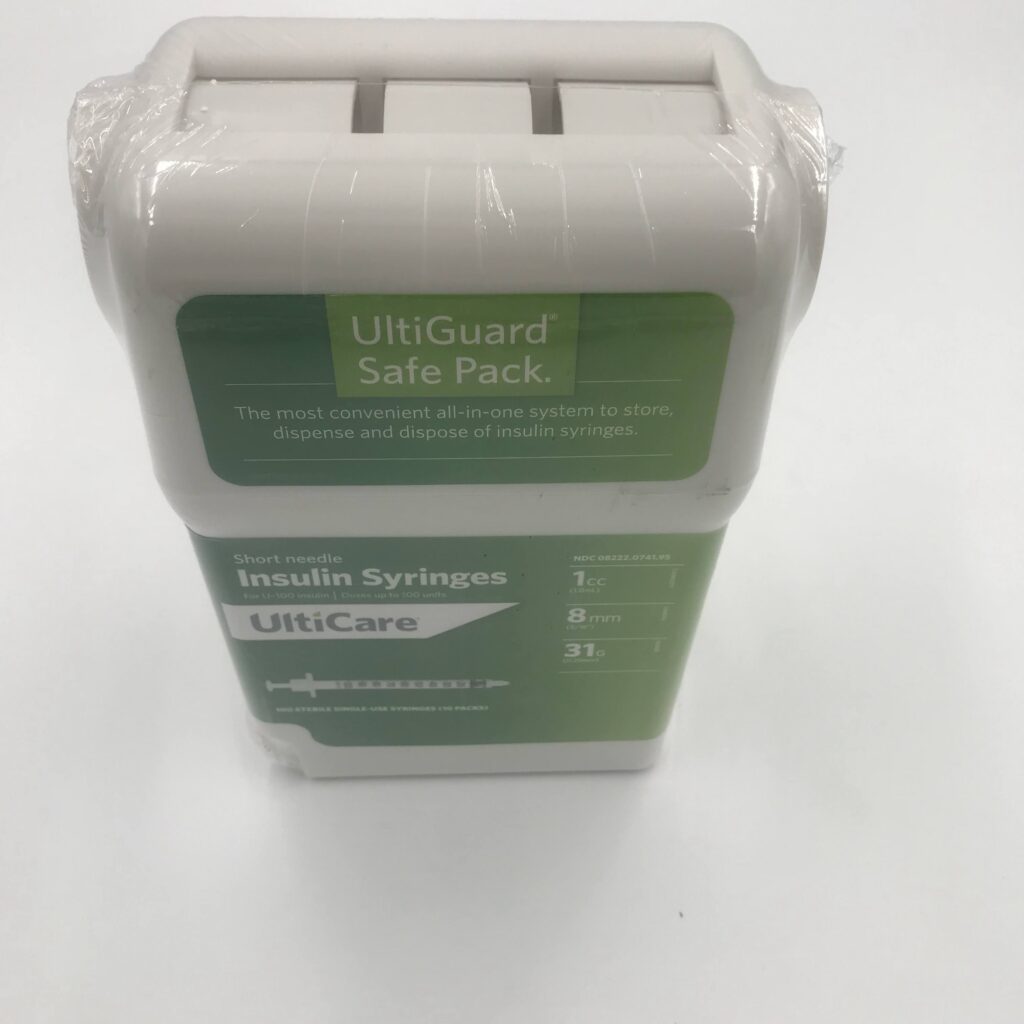 Utgard Injection UltiCare NDC08222.0741.95 UltiGuard Safe Pack Short Needle Insulin ...