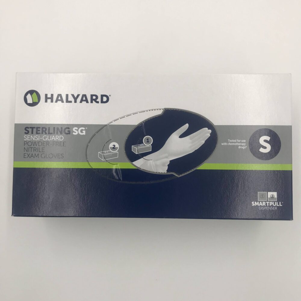 Small Nitrile Exam Gloves - Halyard Sterling - Powder-Free - Case Of 2500 Gloves
