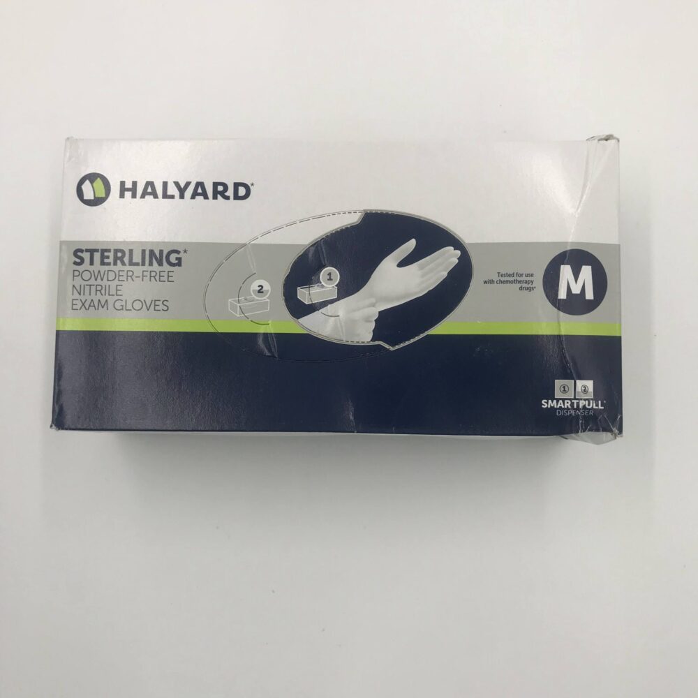 Halyard 50707 Sterling Powder Free Nitrile Exam Gloves, Medium GB TECH USA