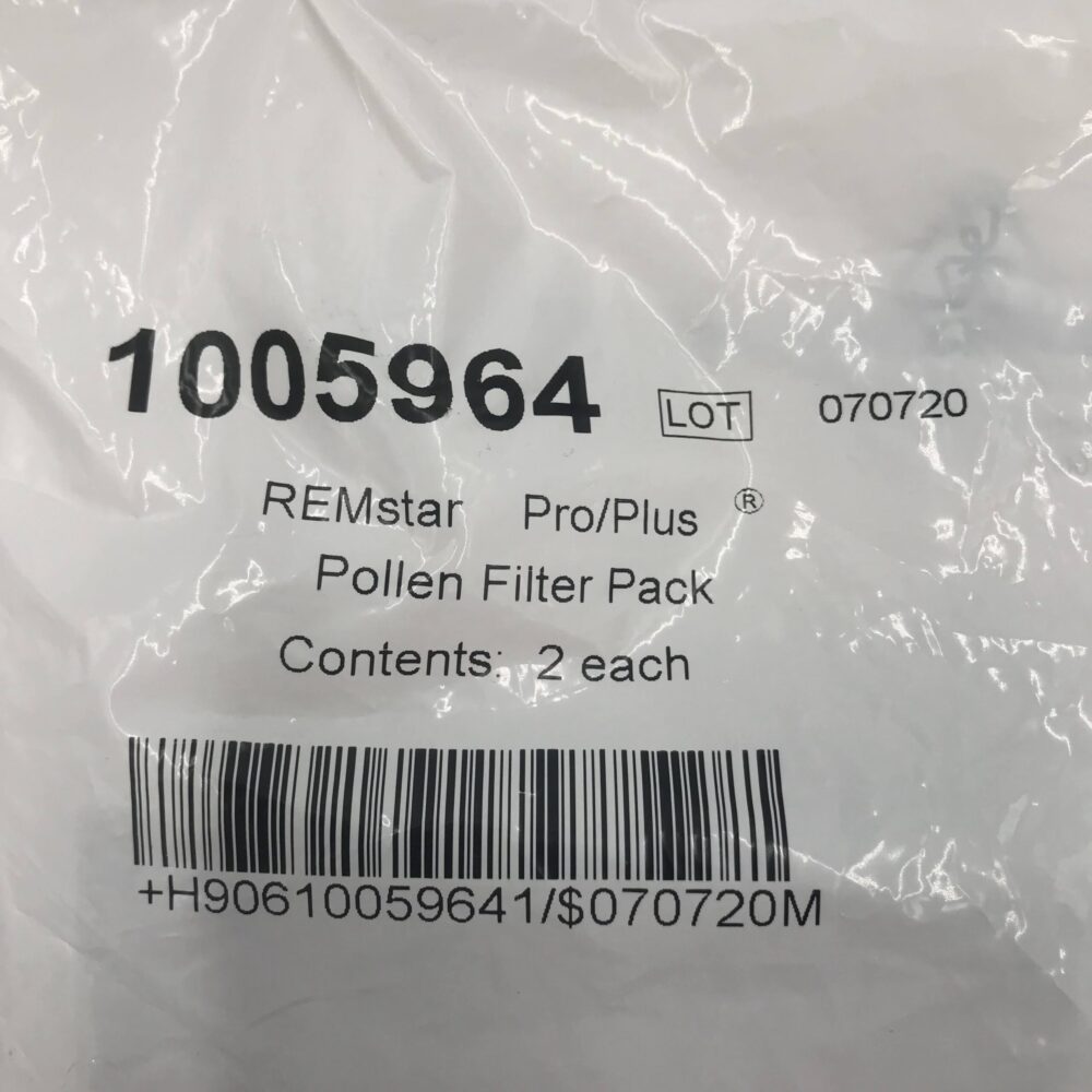 Respironics 1005964 REMstar Pro/Plus Pollen Filter Pack (2/Pack