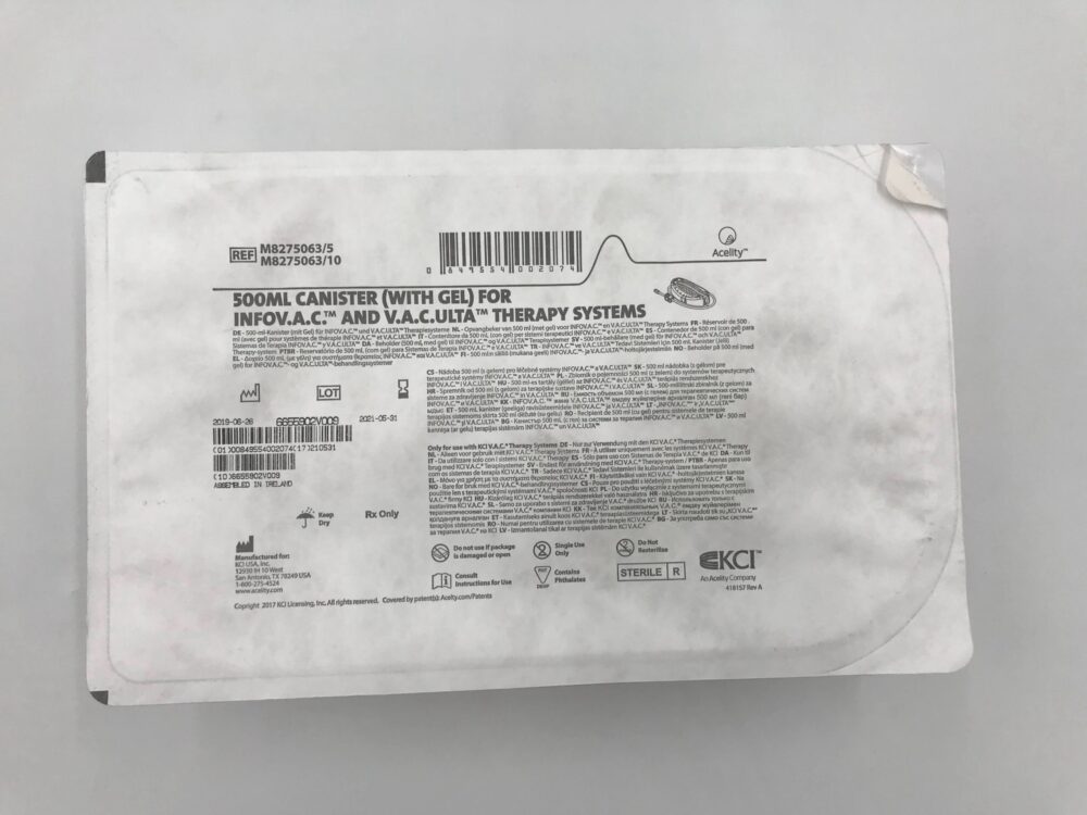 KCI M8275063/5 500mL Canister (w/ Gel) (X) - GB TECH USA 