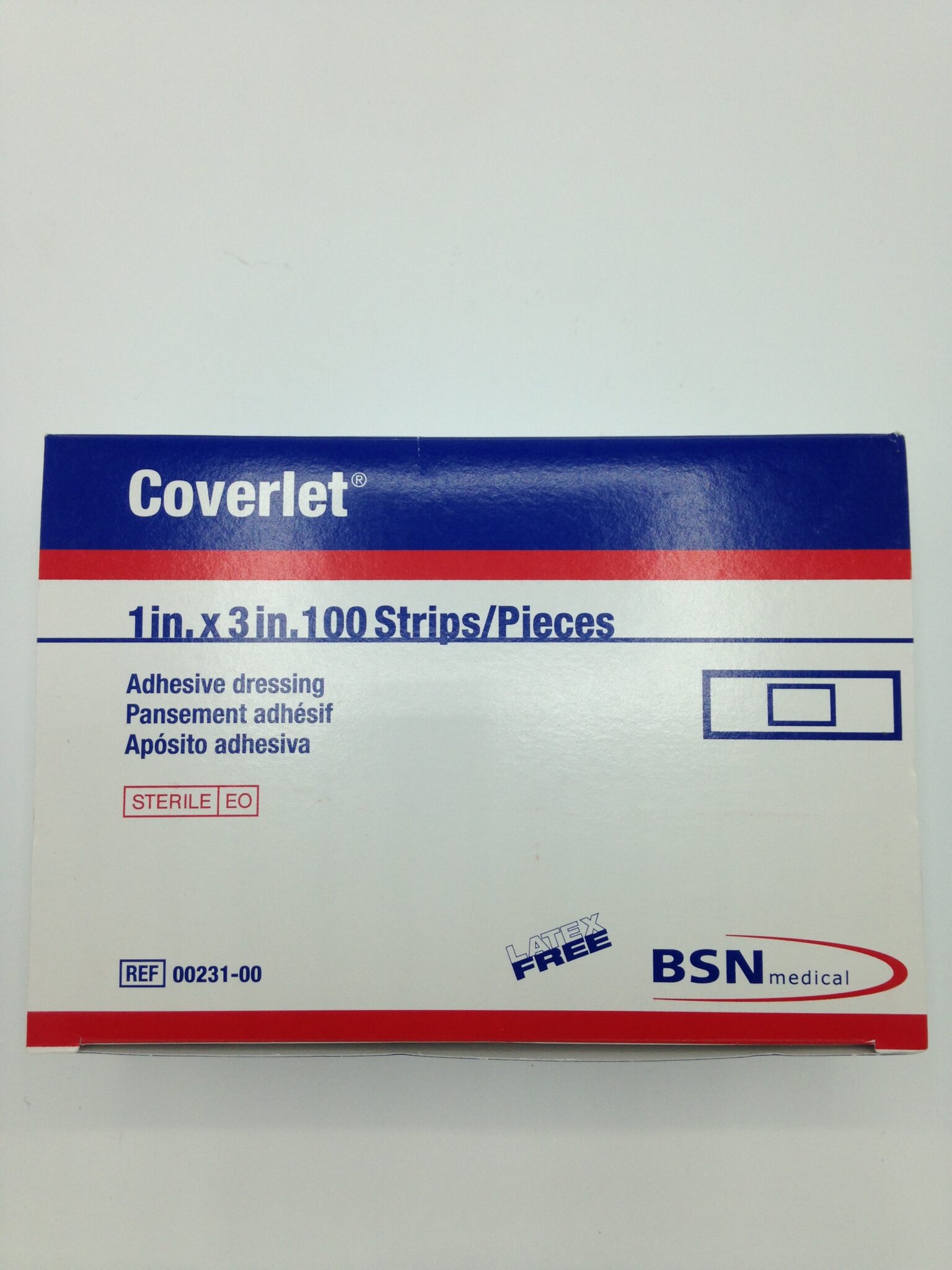 BSN Medical 0023100 Coverlet, Adhesive Dressing, 100 Strips/Pieces, 1