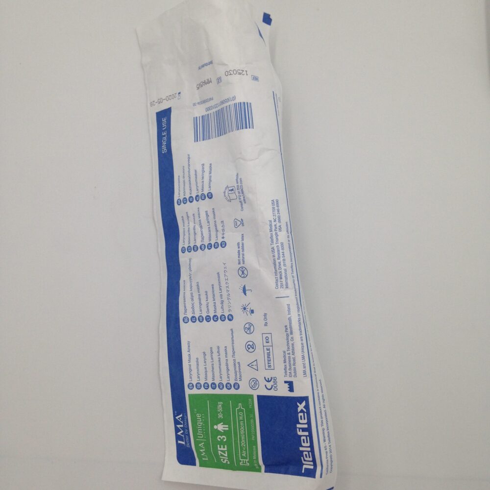 TeleFlex 125030 LMA Unique, Laryngeal Mask Airway, S=3 (x) GB TECH USA