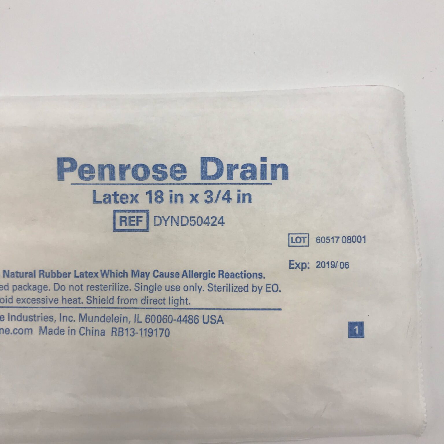 Medline DYND50424 Penrose Drain 18″ x 3/4″ (x) GB TECH USA