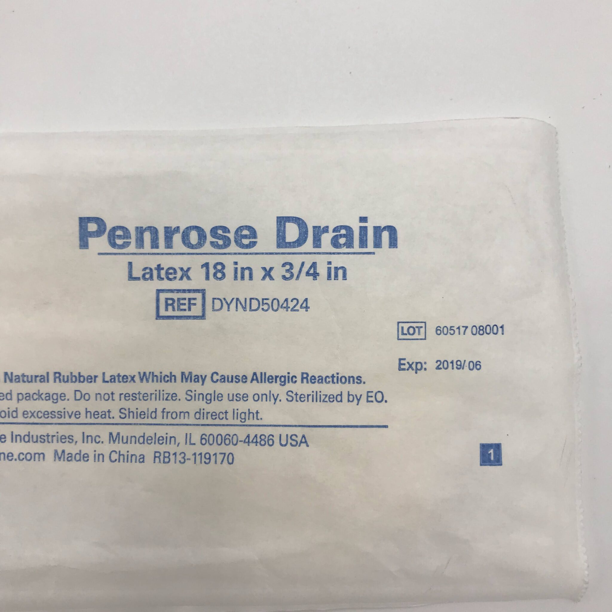 Medline DYND50424 Penrose Drain 18″ x 3/4″ (x) GB TECH USA
