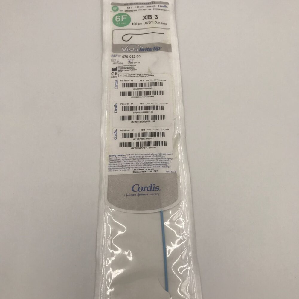 Cordis SM7435 Special Guiding Catheter, JL4 Left Coronary 4 Judkins, 6F