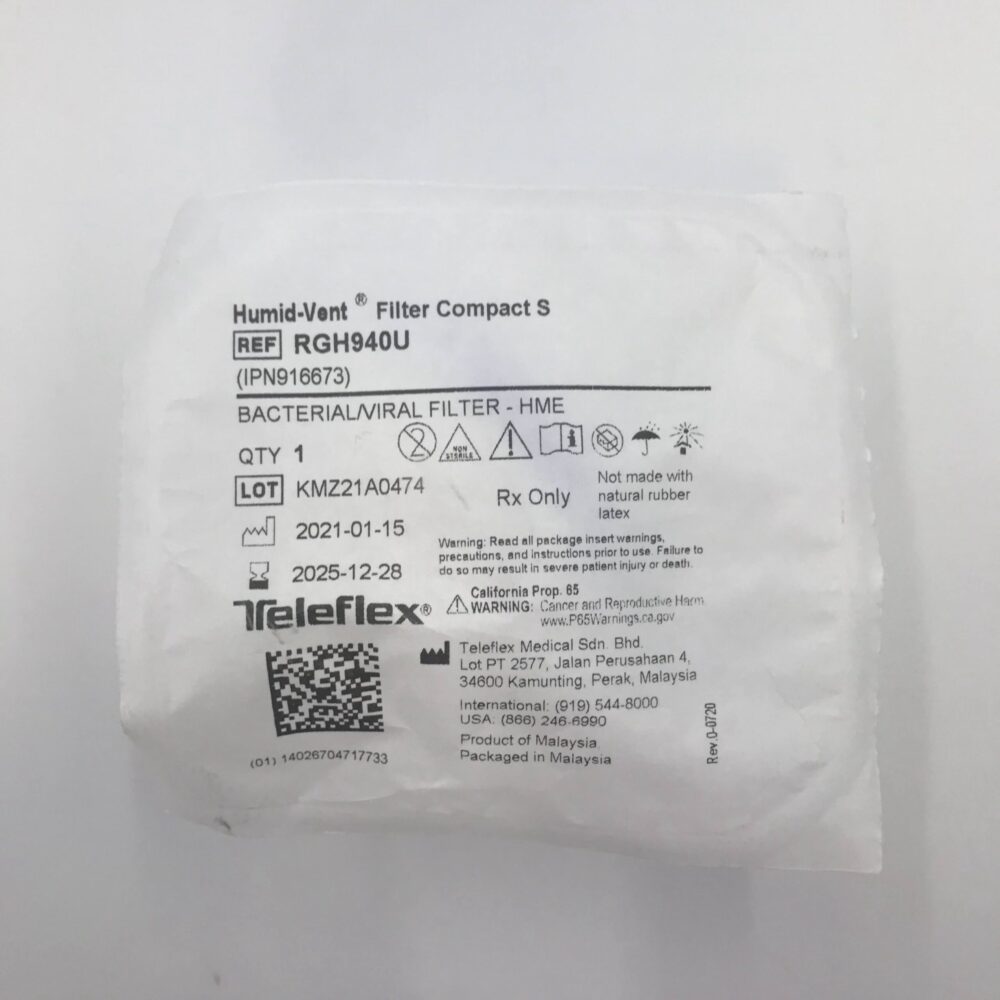 TeleFLex Medical RGH940U HumidVent Filter Compact S GB TECH USA