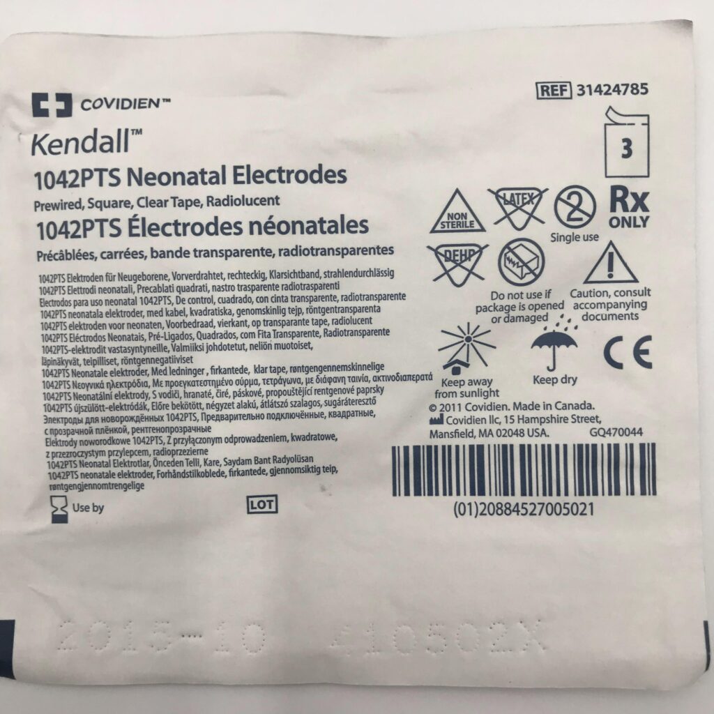 COVIDIEN 31424785 Kendall Neonatal Electrodes (3/Pkg)(X) GB TECH USA