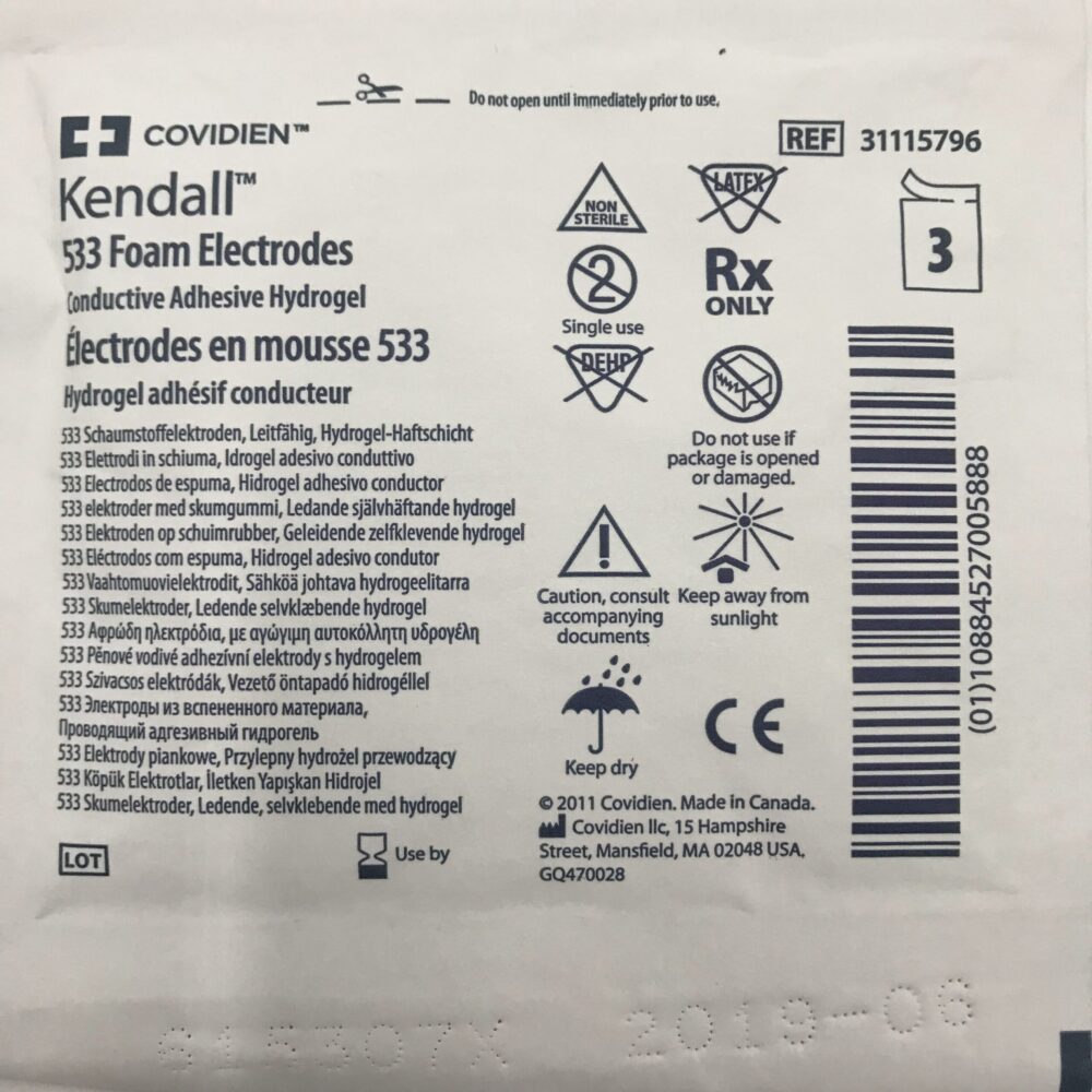 Covidien 31115796 Kendall Foam Electrodes (x) GB TECH USA