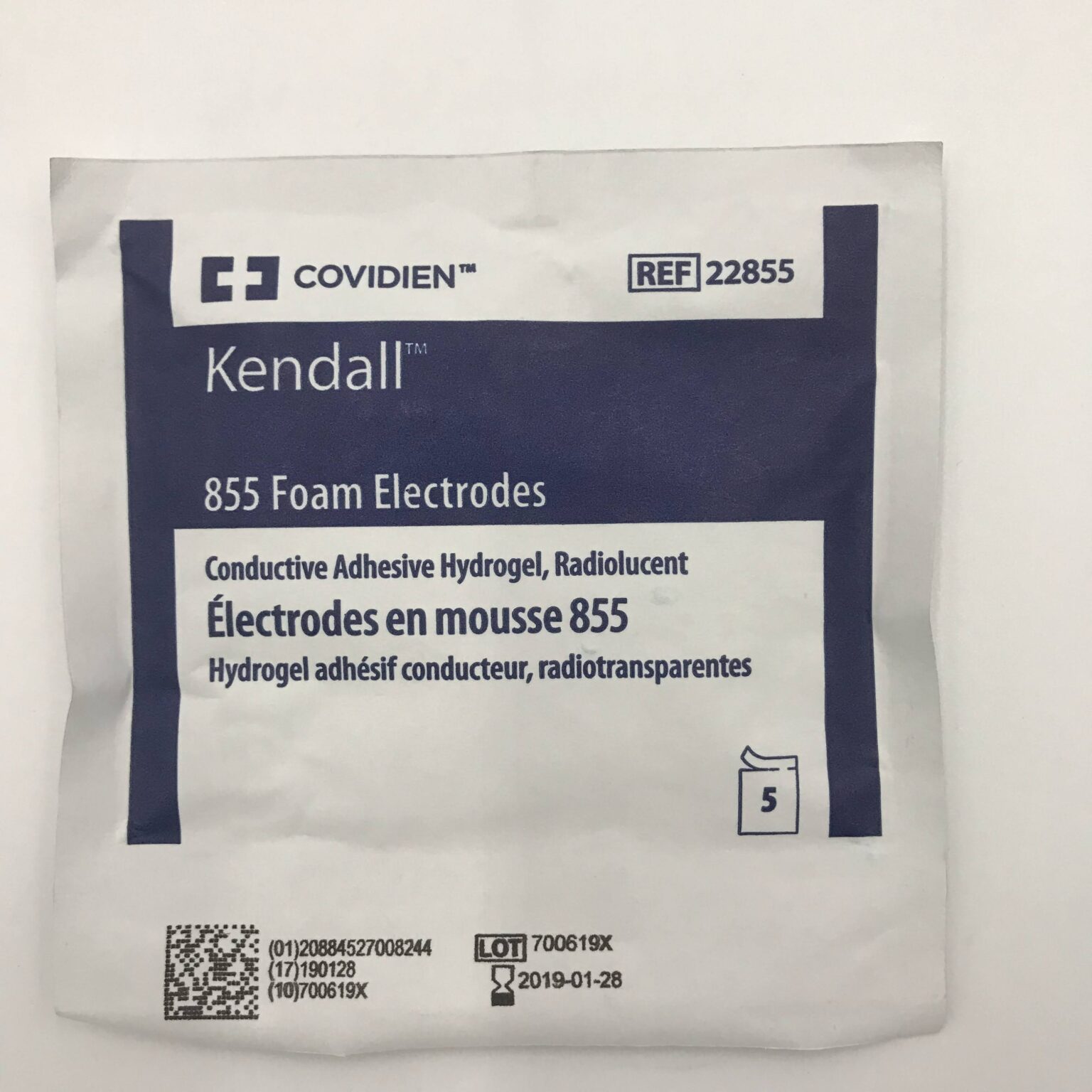 COVIDIEN 22855 Kendall Foam Electrodes (5/pkg)(x) GB TECH USA