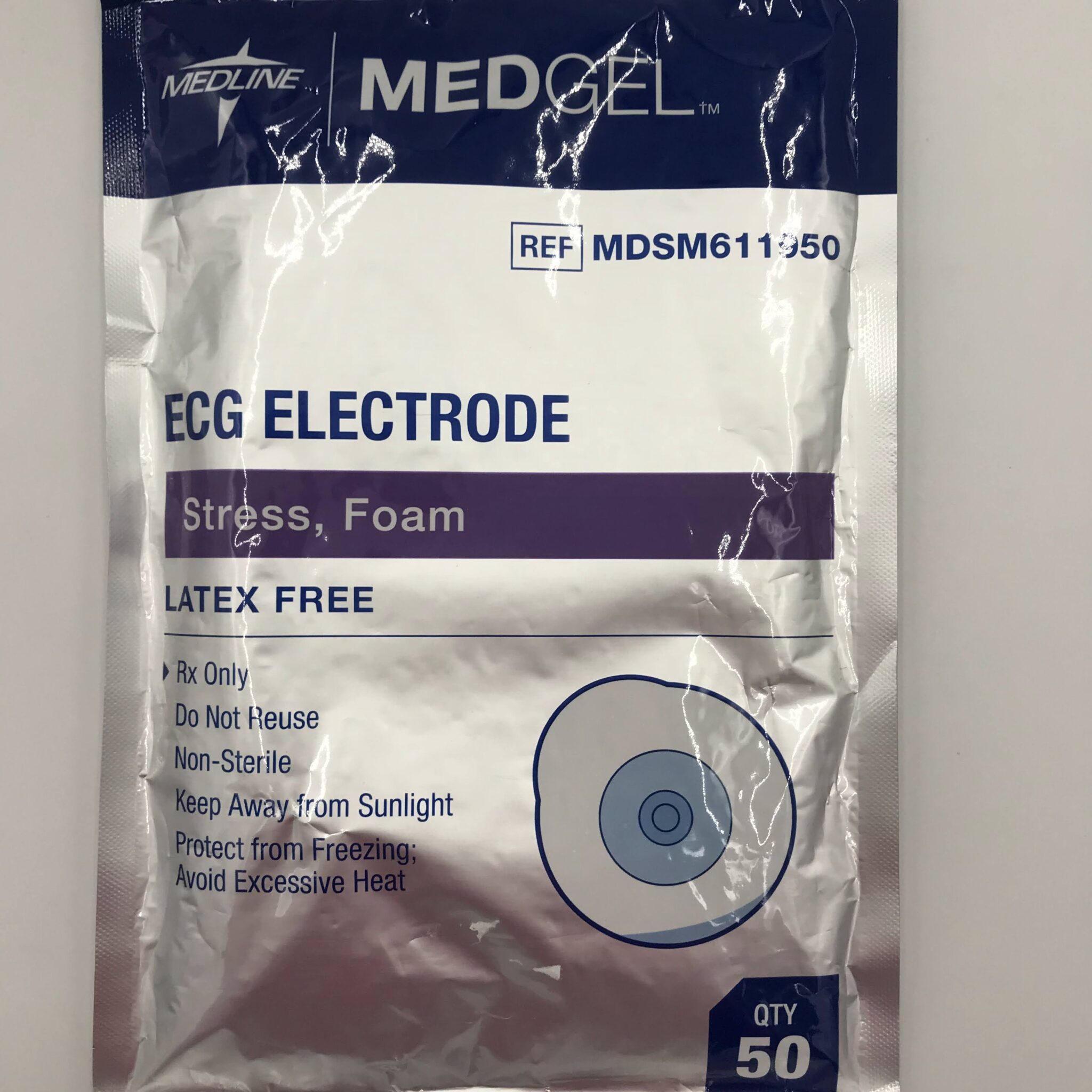 MedLine MDSM611950 MedGel ECG Electrode (50/Pckg) (x) GB TECH USA