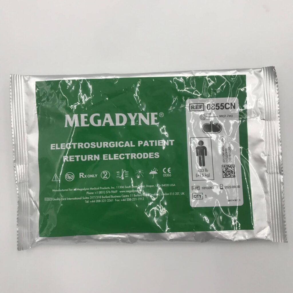 Megadyne 0855CN Electrosurgical Patient, Return Electrodes, 9Ft GB