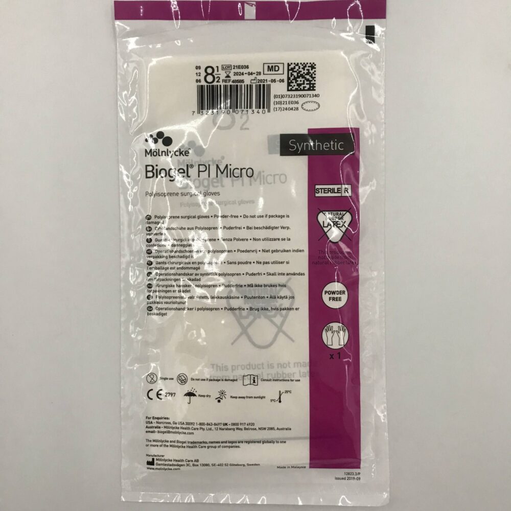 Molnlycke 48585 Biogel Pl Micro, Synthetic Polyisopreney Synthetic 