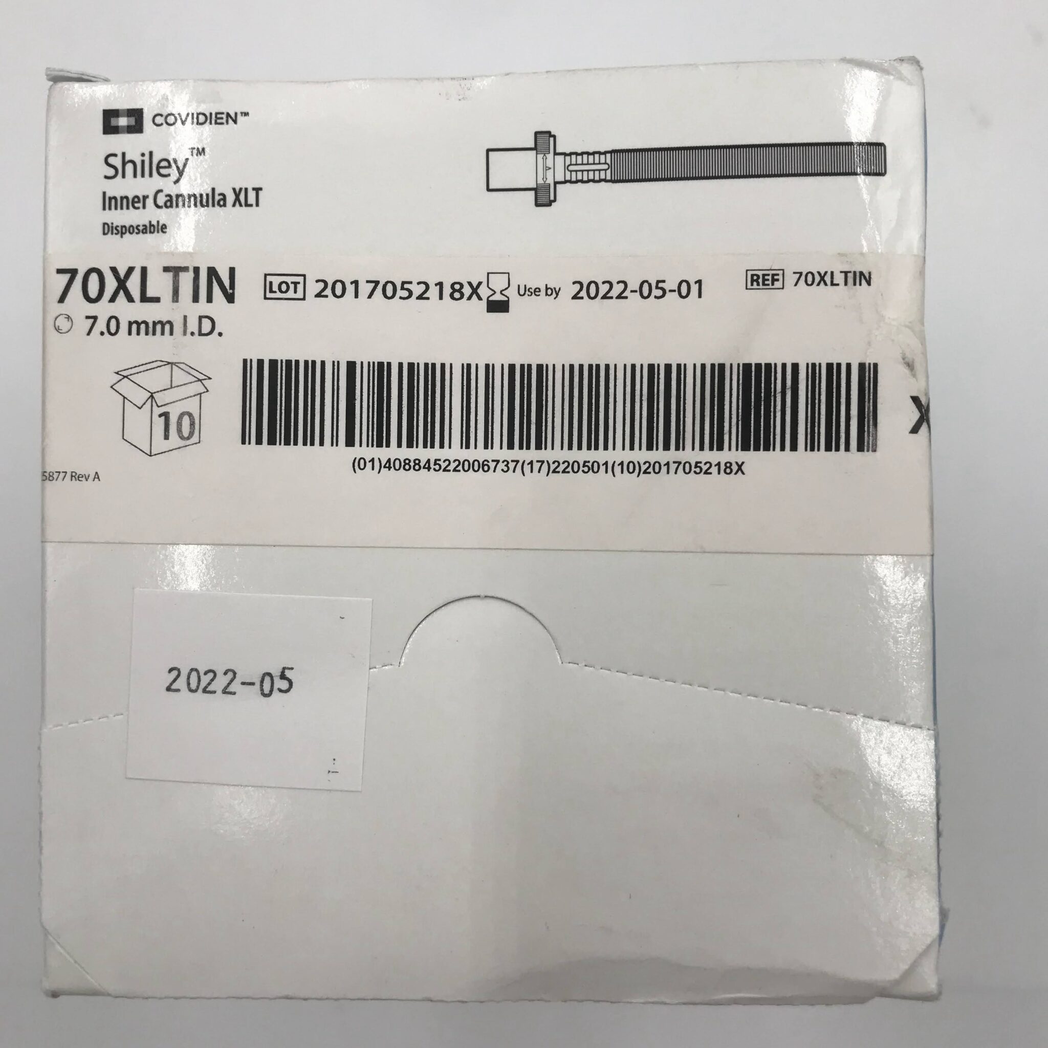 Covidien 70XLTIN Shiley Inner Cannula XLT, Disposable, 7mm (BOX/10) (X ...