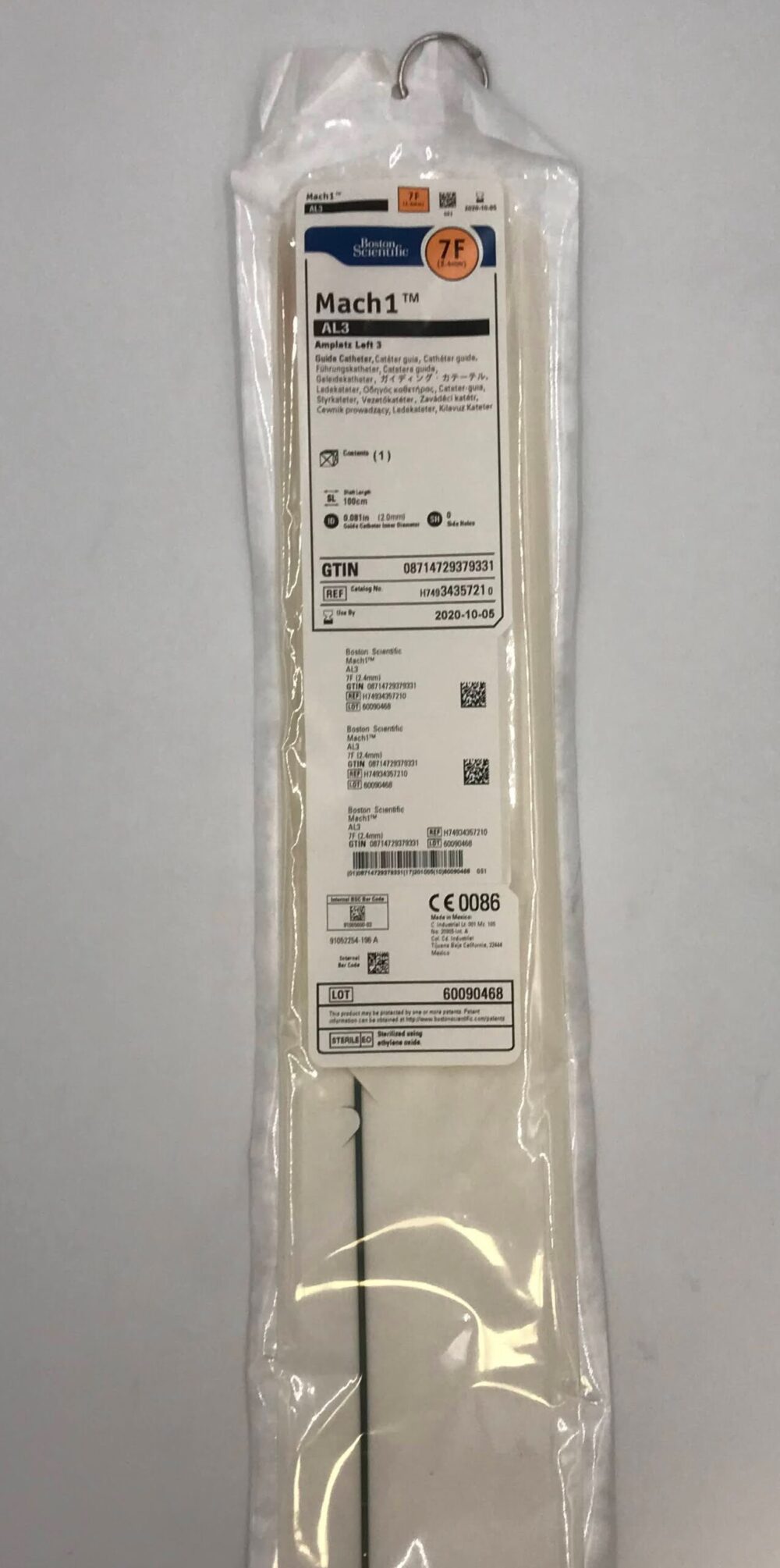 Boston Scientific 3435751 Mach1 AL3 Amplatz Left 3 Guide Catheter 