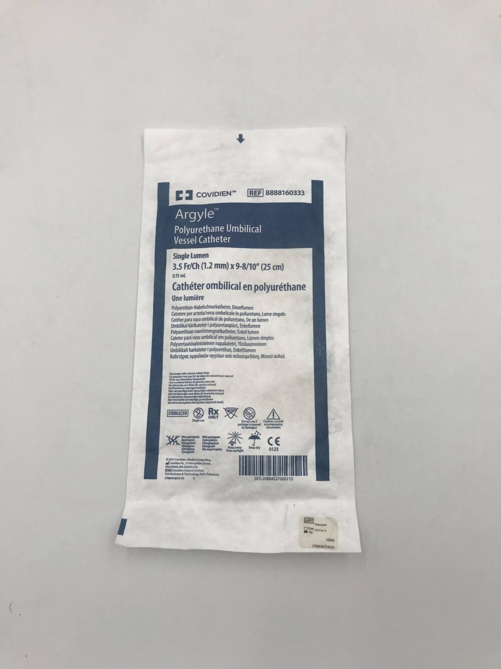 Covidien 8888160333 Argyle Polyurethane Umbilical Vessel Catheter, 3