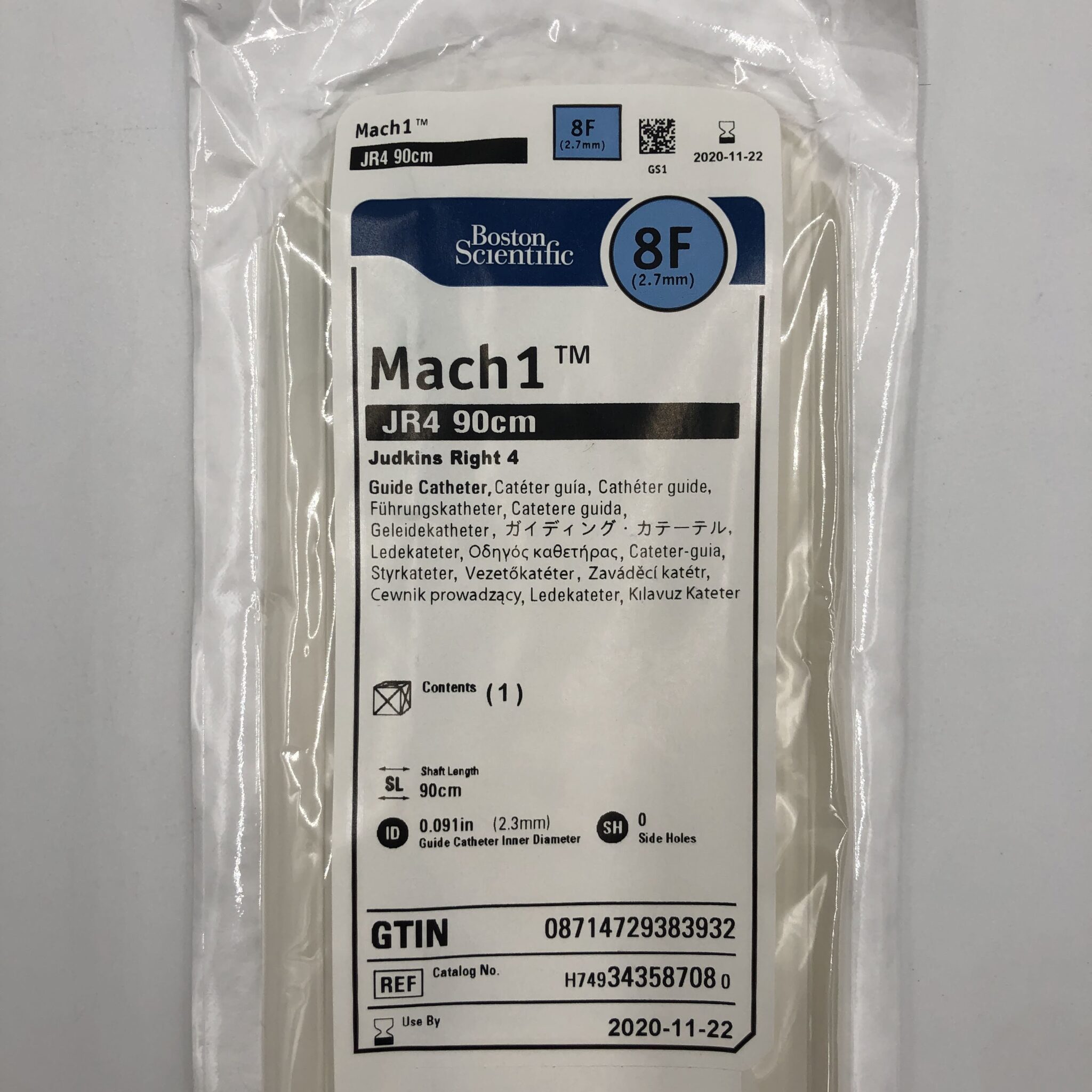 Boston Scientific 34358708 Mach1 JR4 90cm Judkins Right 4 Guide