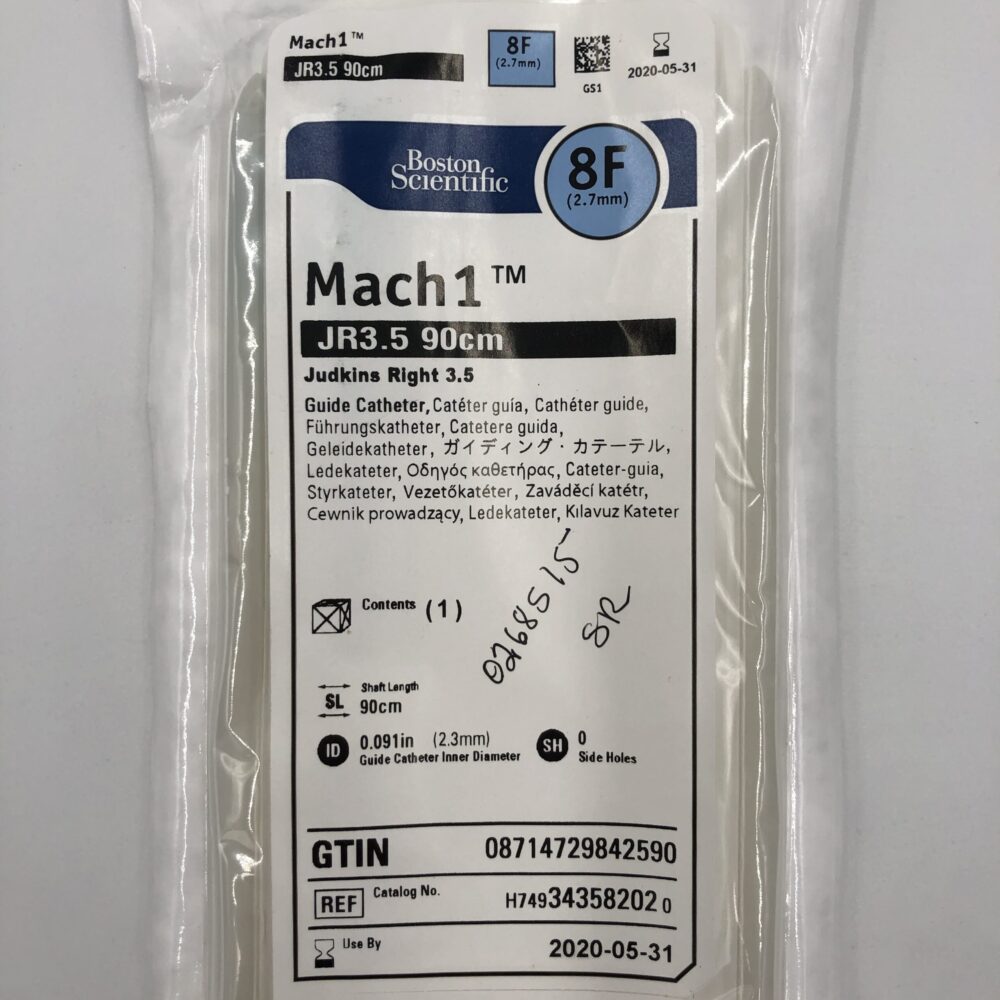Boston Scientific 34358202 Mach1 JR3.5 90cm Judkins Right Guide