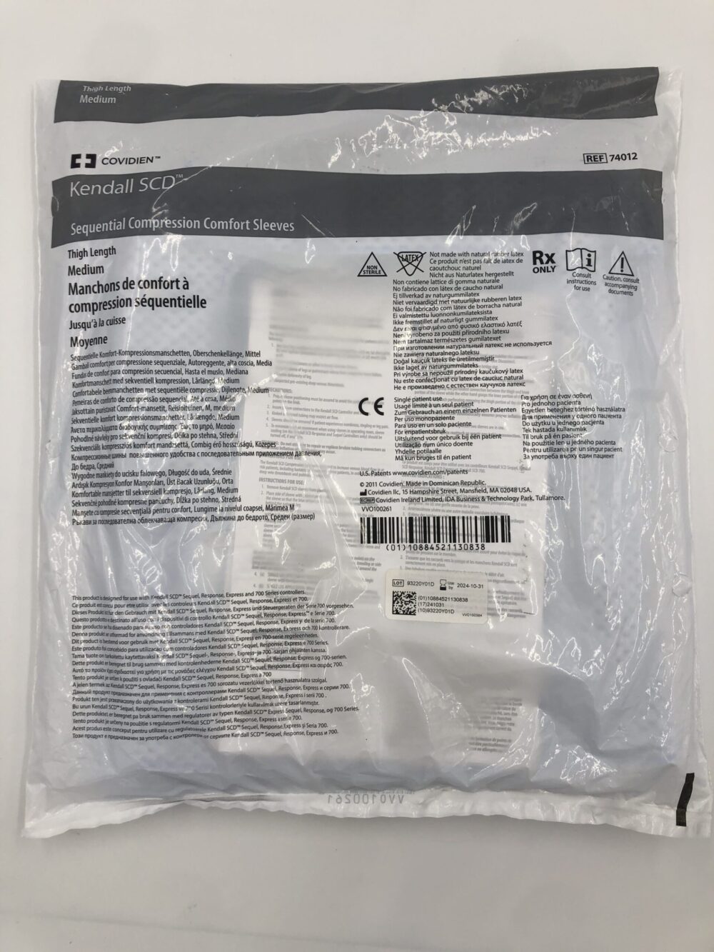 COVIDIEN 74012 Kendall SCD Sequential Compression Comfort Sleeves Thigh