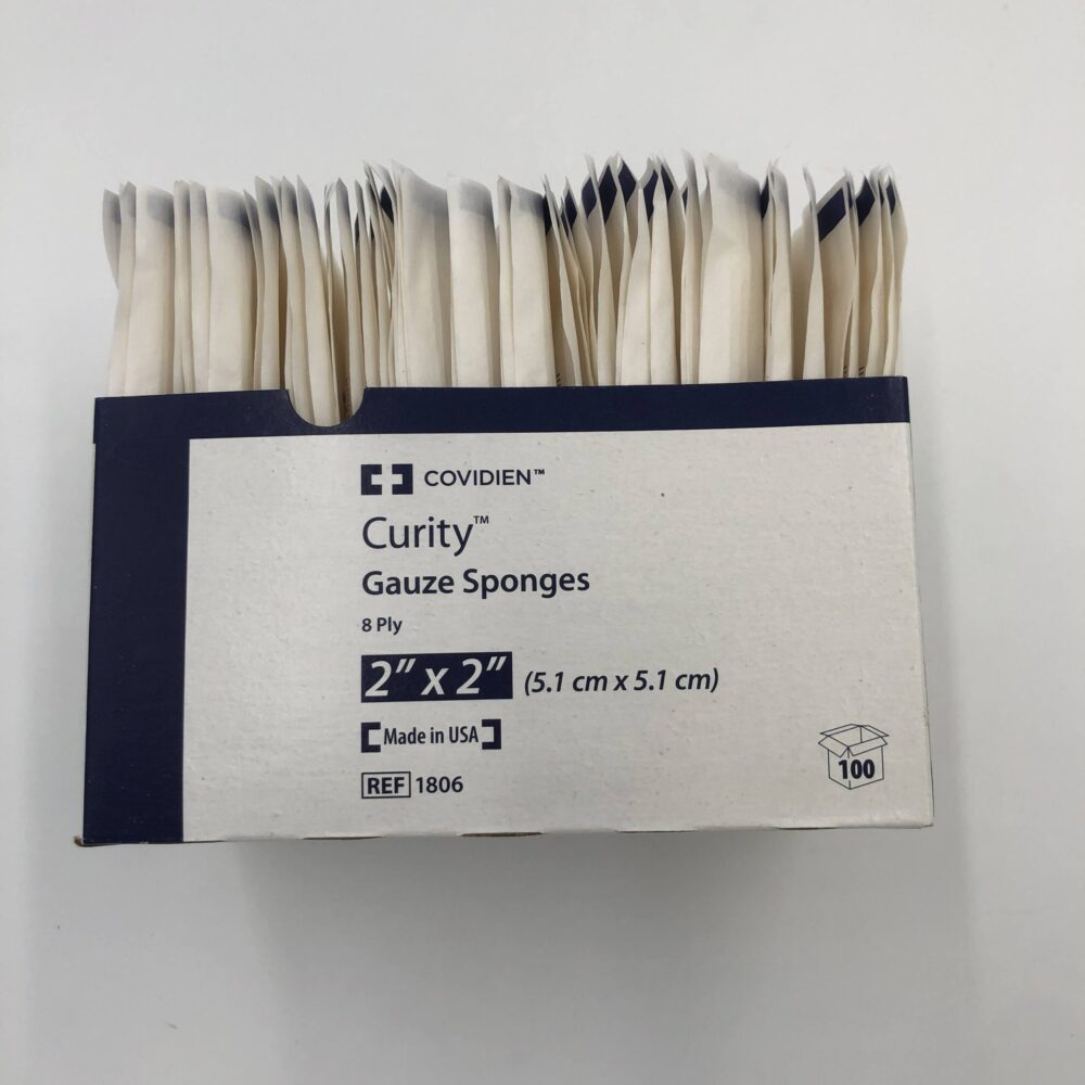 Covidien Curity 1806 Gauze Sponges - Sterile 2's, 2 X 2, Box Of 100