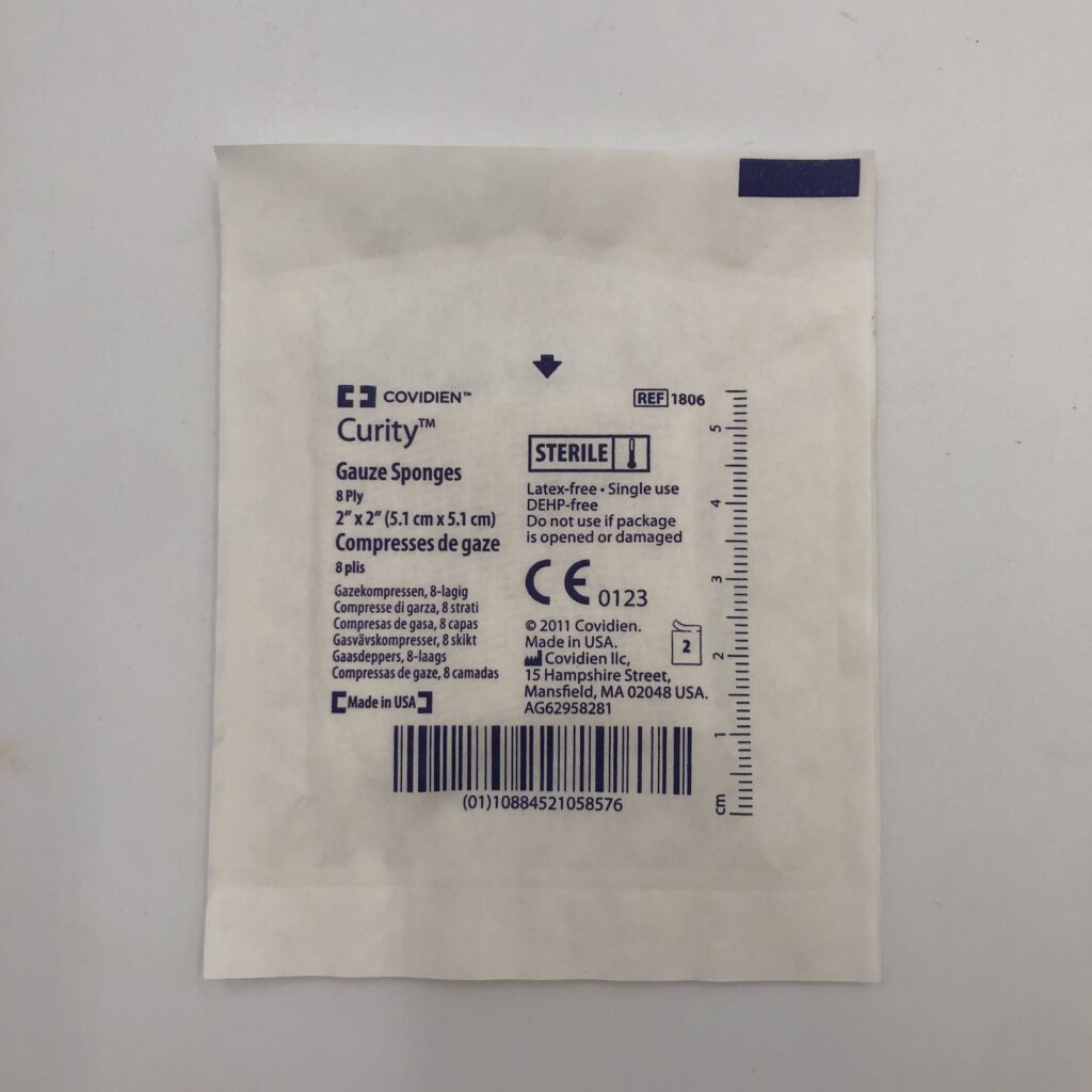 COVIDIEN 1806 Curity Gauze Sponge 2in x 2in (100/Box) (X) GB TECH USA