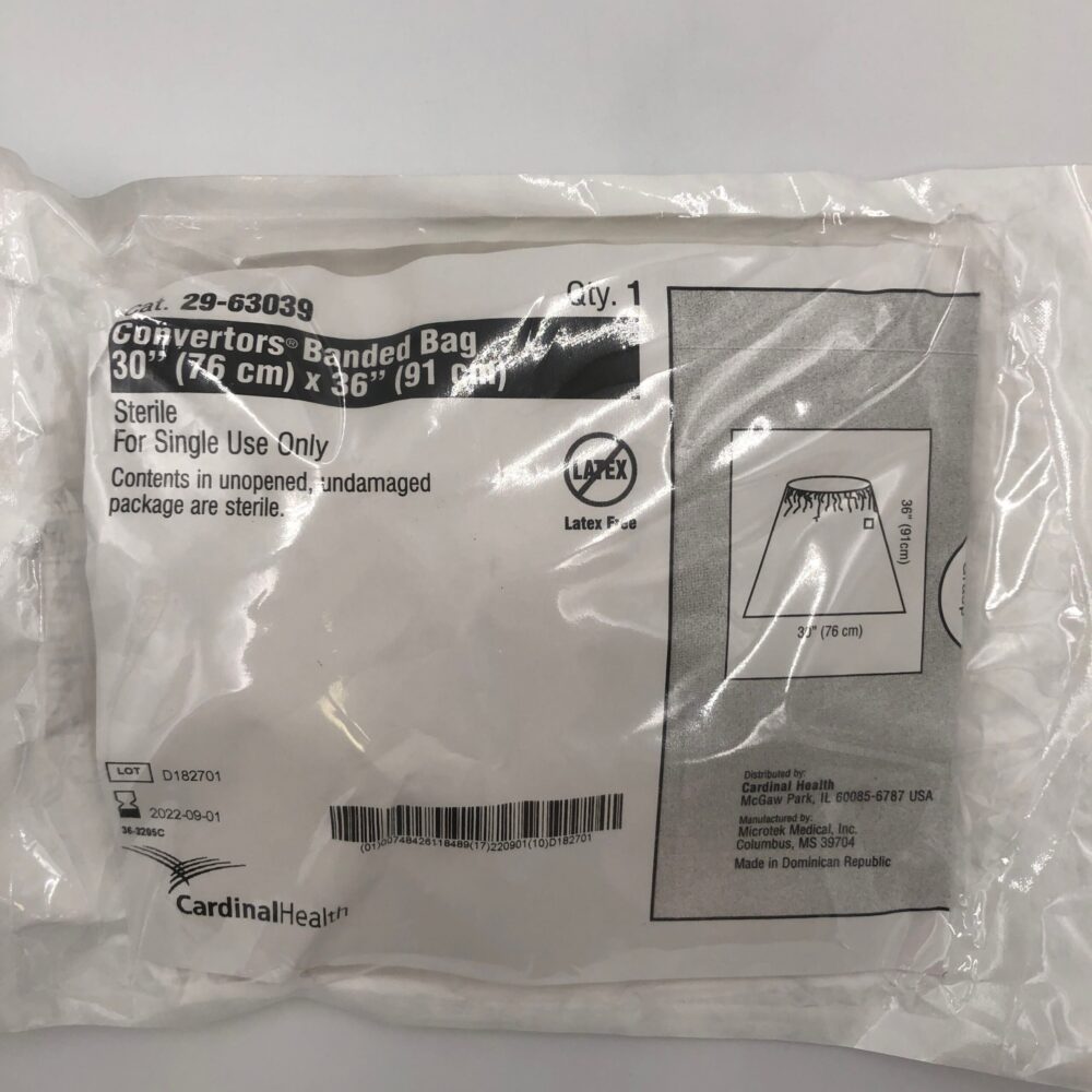 CARDINAL HEALTH 2963039 Convertors Banded Bag 30in x 36in GB TECH USA