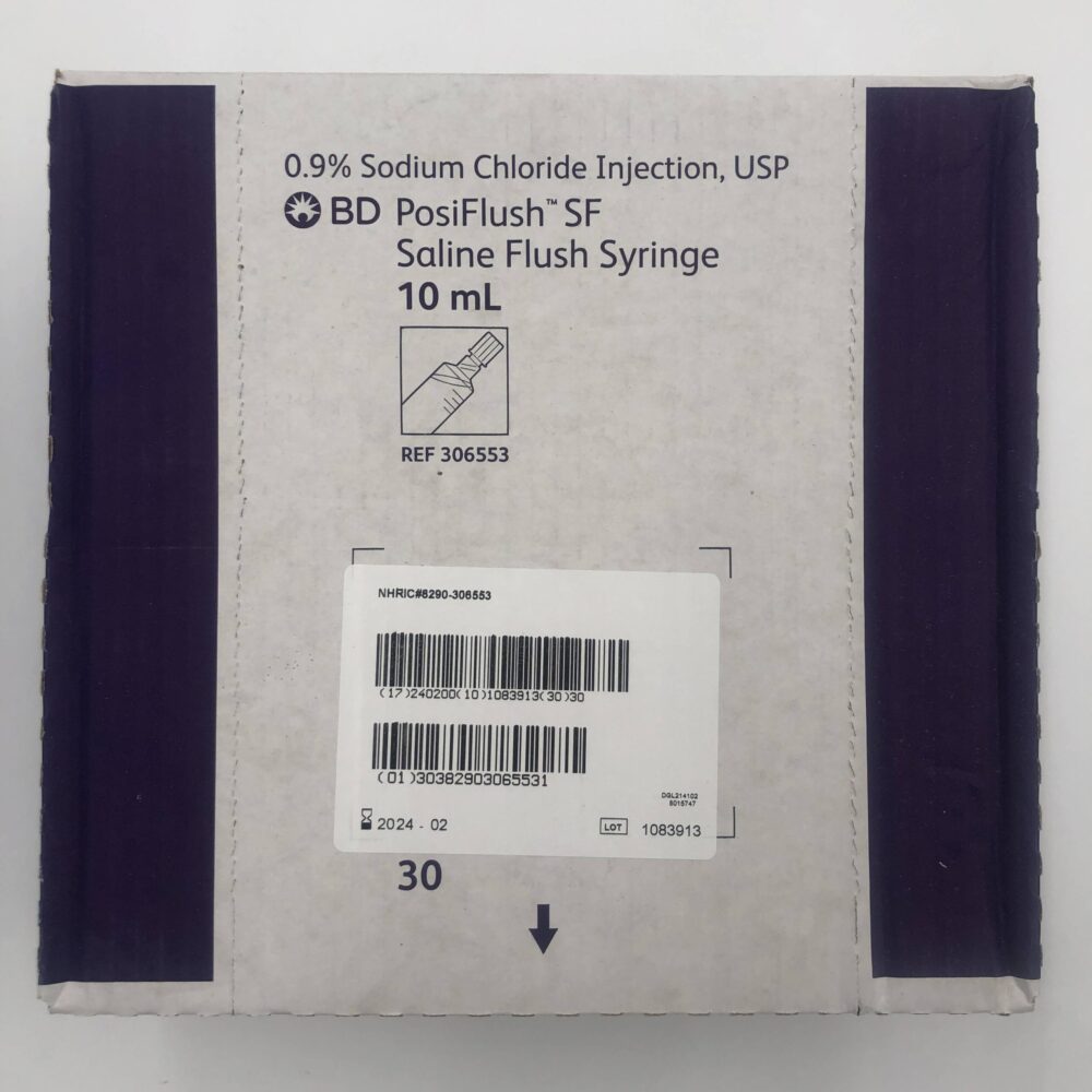 BD 306553 0.9 Sodium Chloride Injection PosiFlush Sf Saline Flush