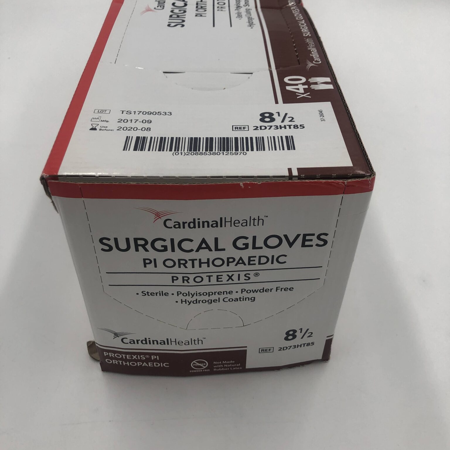 CARDINAL 2D73HT85 Surgical Gloves PI Orthopaedic Protexis Size 8.5