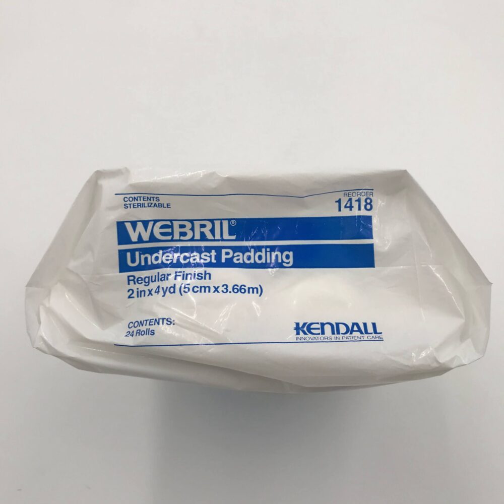  Covidien 1418 Webril Cotton Undercast Padding, Regular Finish,  2 x 12' Size (Pack of 24) : Health & Household